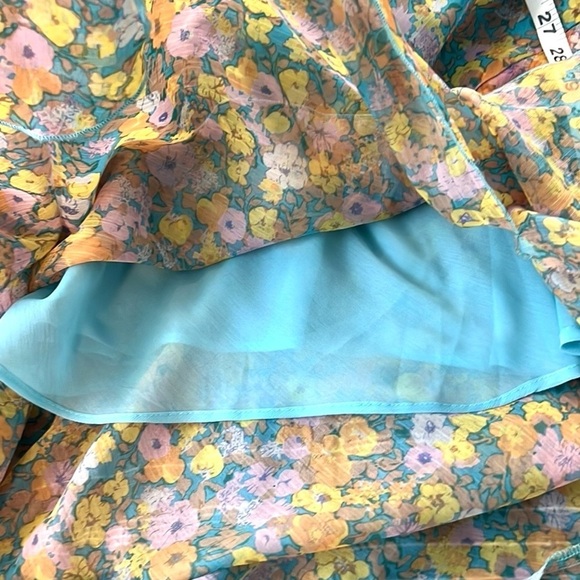 Urban Outfitters UO Shreen Asymmetrical Floral Midi Dress, Flattering, EUC, L - Picture 9 of 11